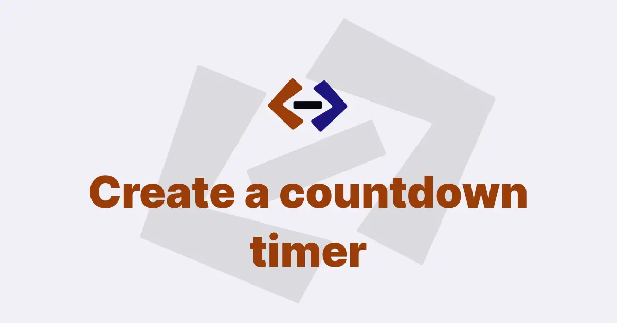 How do you create a countdown timer in JavaScript?