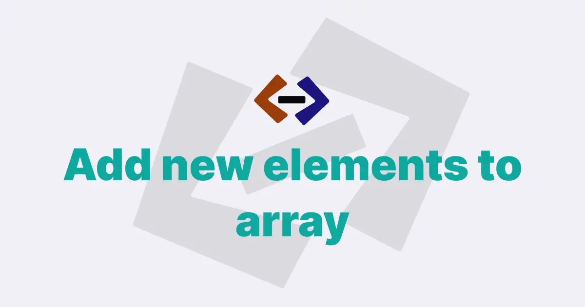 How do you add a new element to an array in JavaScript?