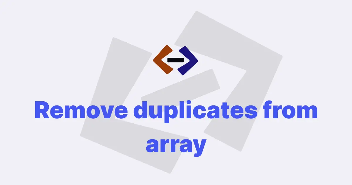 One-liner to remove duplicates from an array in JavaScript