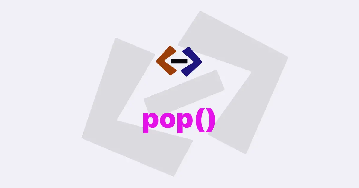 What is the use of the pop() method in JavaScript?