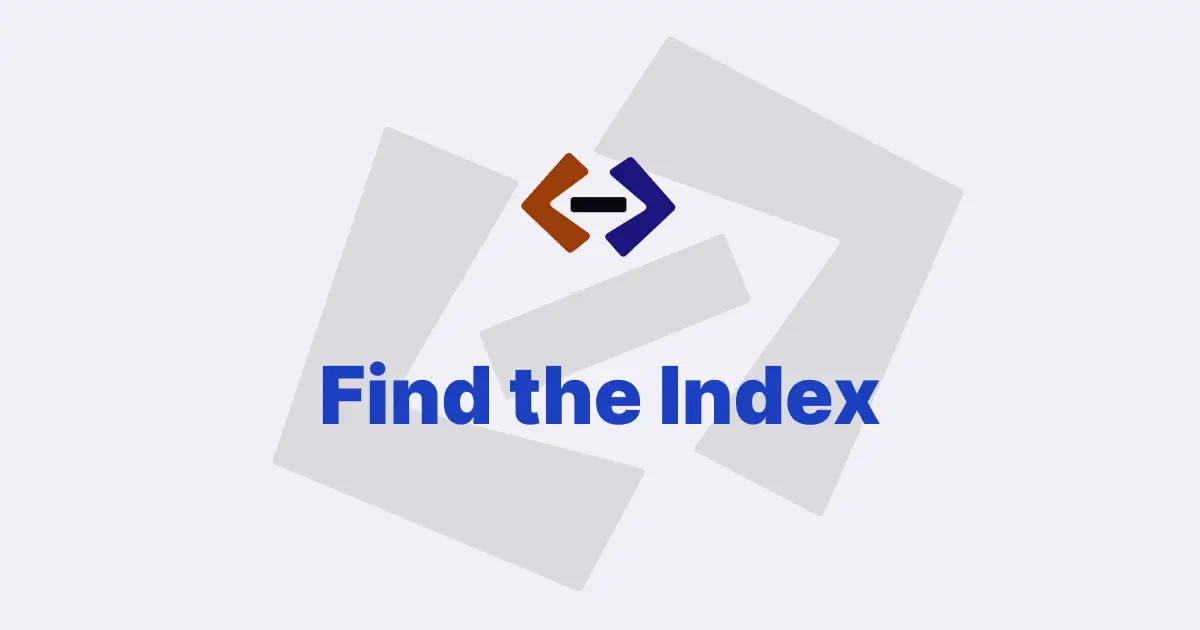 How to find index of element in array in js?