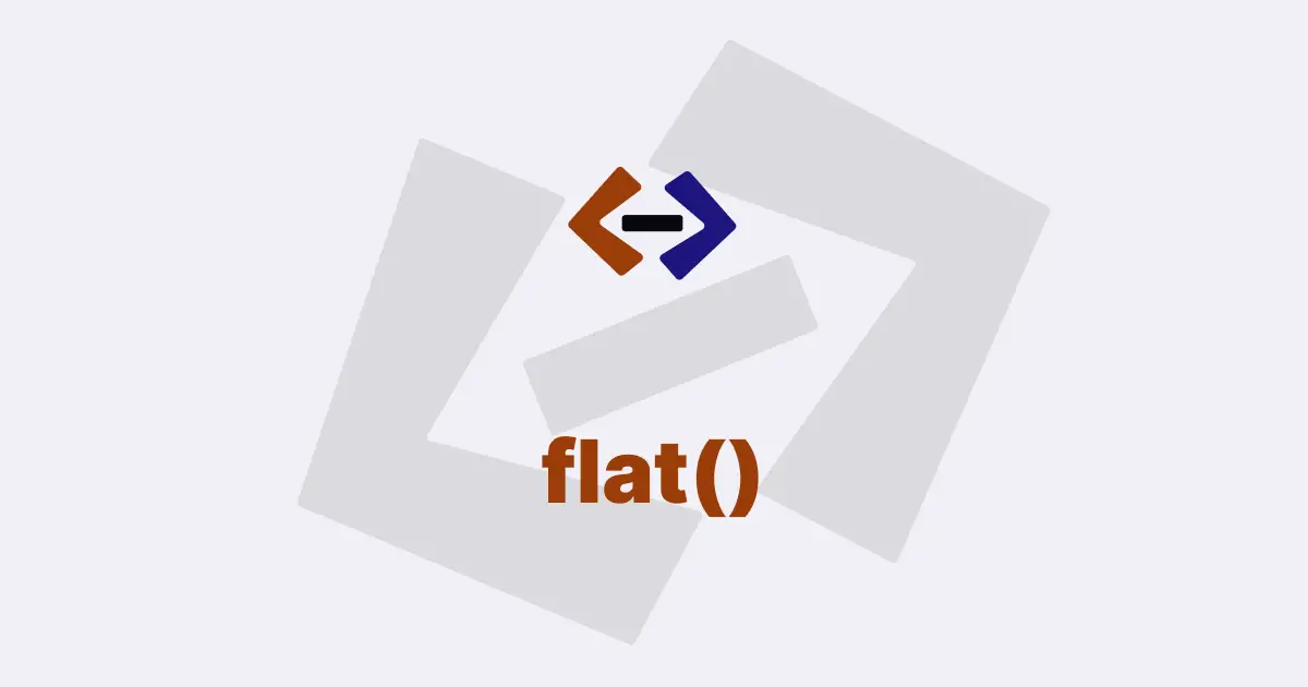 What is the use of the flat() method in JavaScript?