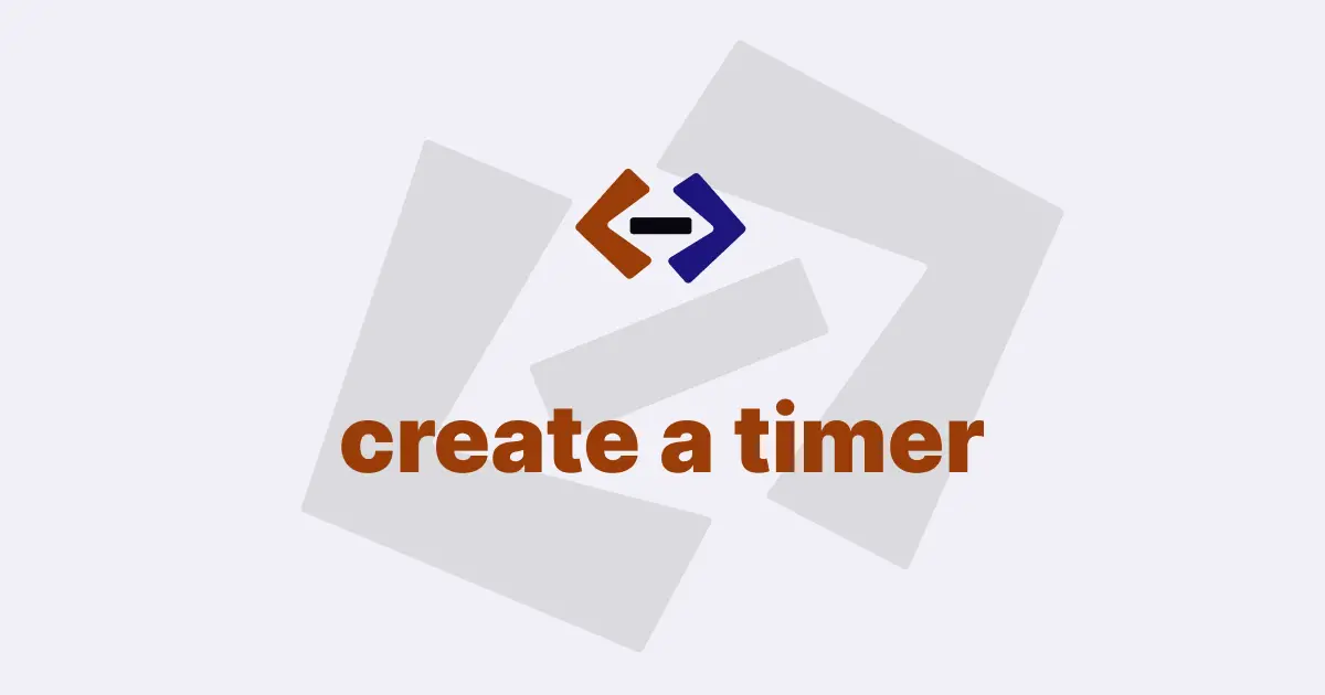 How do you create a timer in JavaScript?