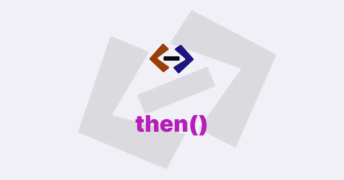 What is the use of the then() method in JavaScript Promises?