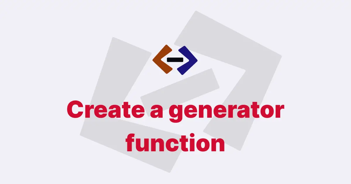 How do you create a generator function in JavaScript?