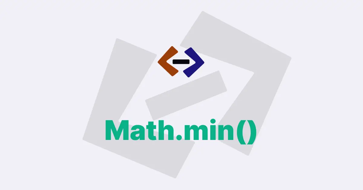 How do you use the Math.min() method in JavaScript?