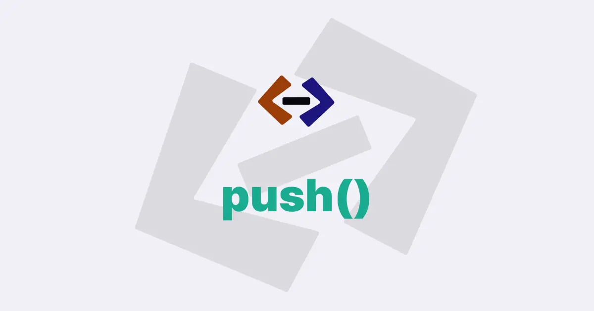 What is the use of the push() method in JavaScript?