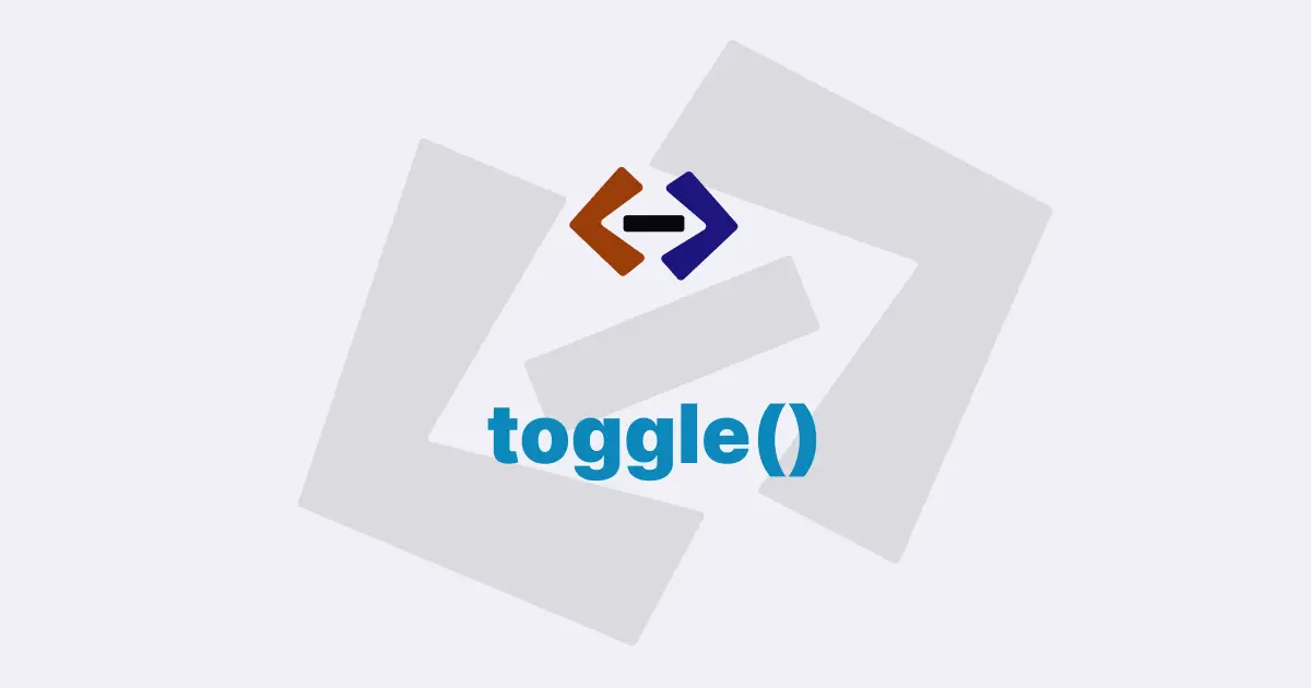 What is the use of the toggle() method in JavaScript?