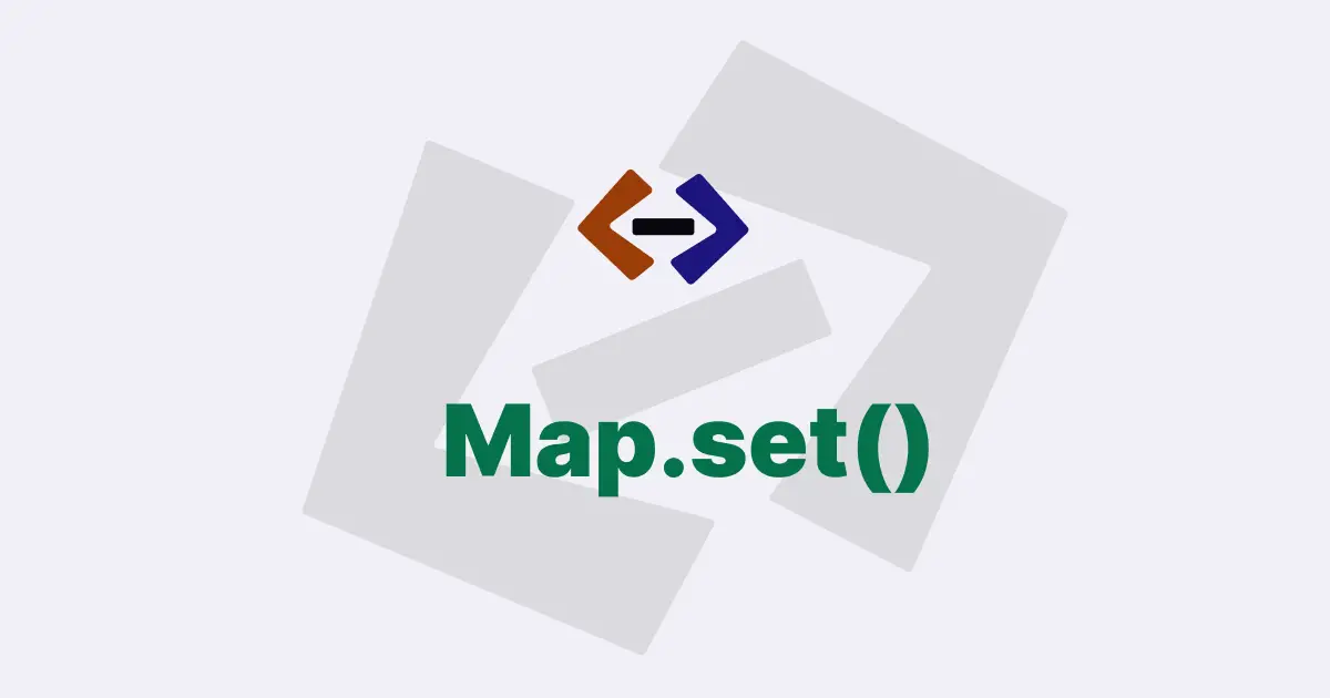 What is the use of the Map.set() method in JavaScript?