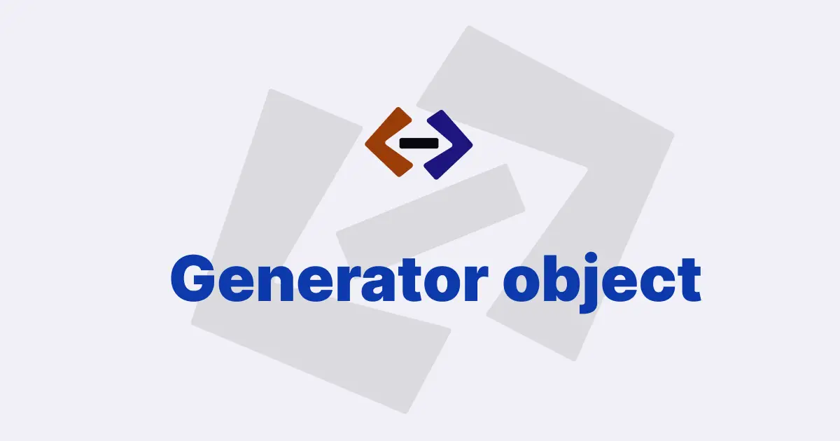 How do you create a new Generator object in JavaScript?