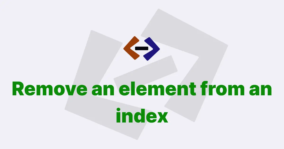 How do you remove an element from an array at a specific index in JavaScript?