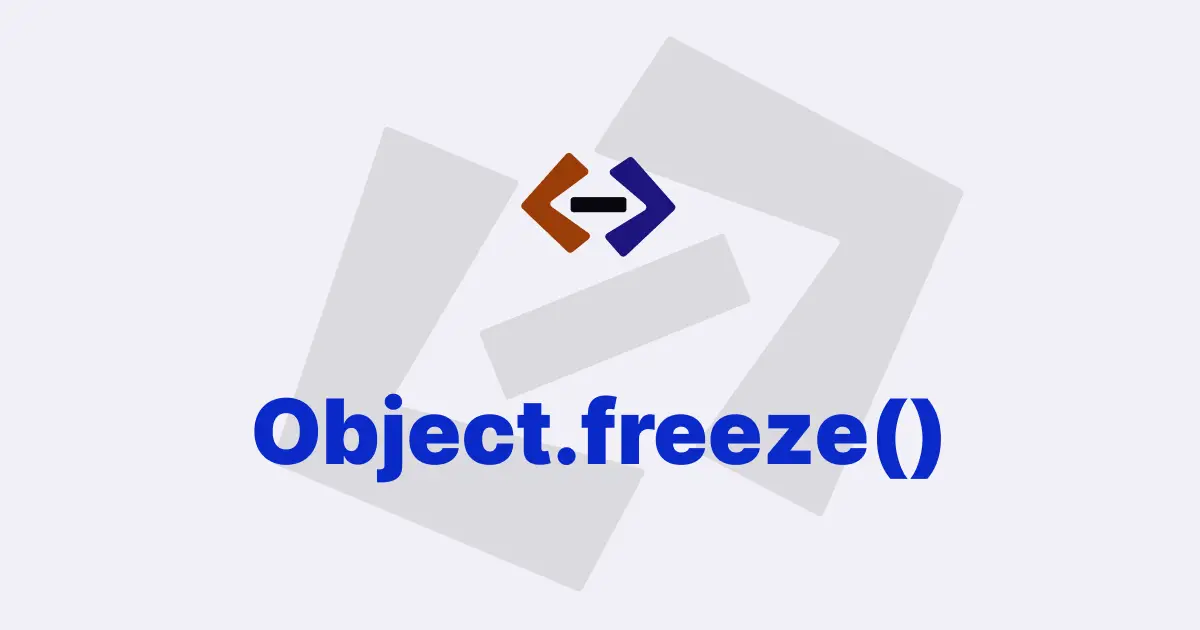 What is the use of the Object.freeze() method in JavaScript?