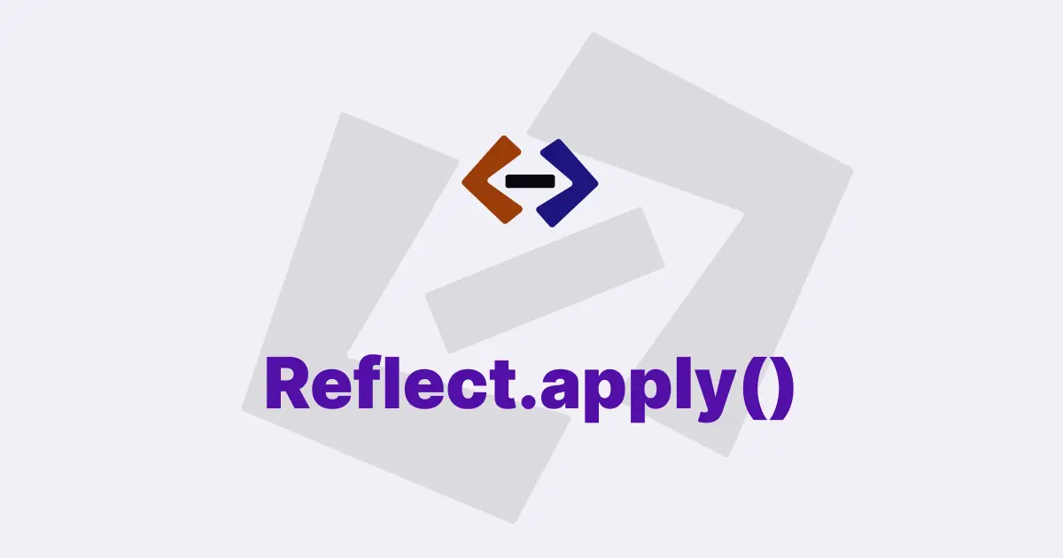 How do you use the Reflect.apply() method in JavaScript?