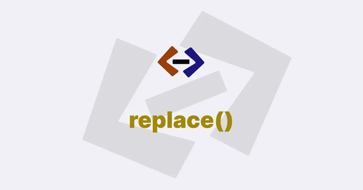 What is the use of the replace() method in JavaScript?