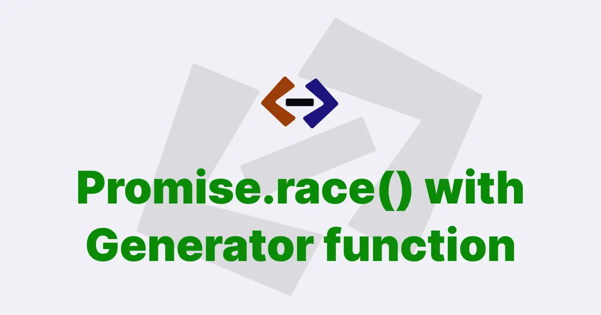 How do you use the Promise.race() method with a generator function in JavaScript?