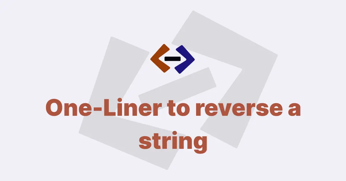 One-liner to reverse a string in JavaScript